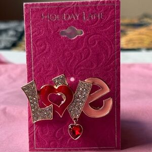 ❤️ HOLIDAY LANE LOVE BROOCH ❤️ NWT ❤️